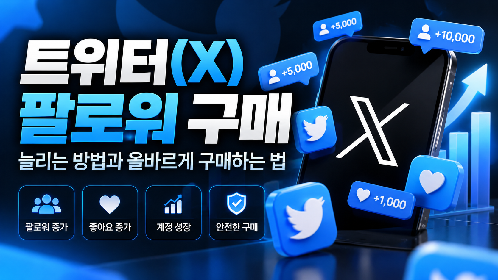 트위터 X 팔로워 늘리기 및 좋아요 구매 SNS 마케팅 가이드