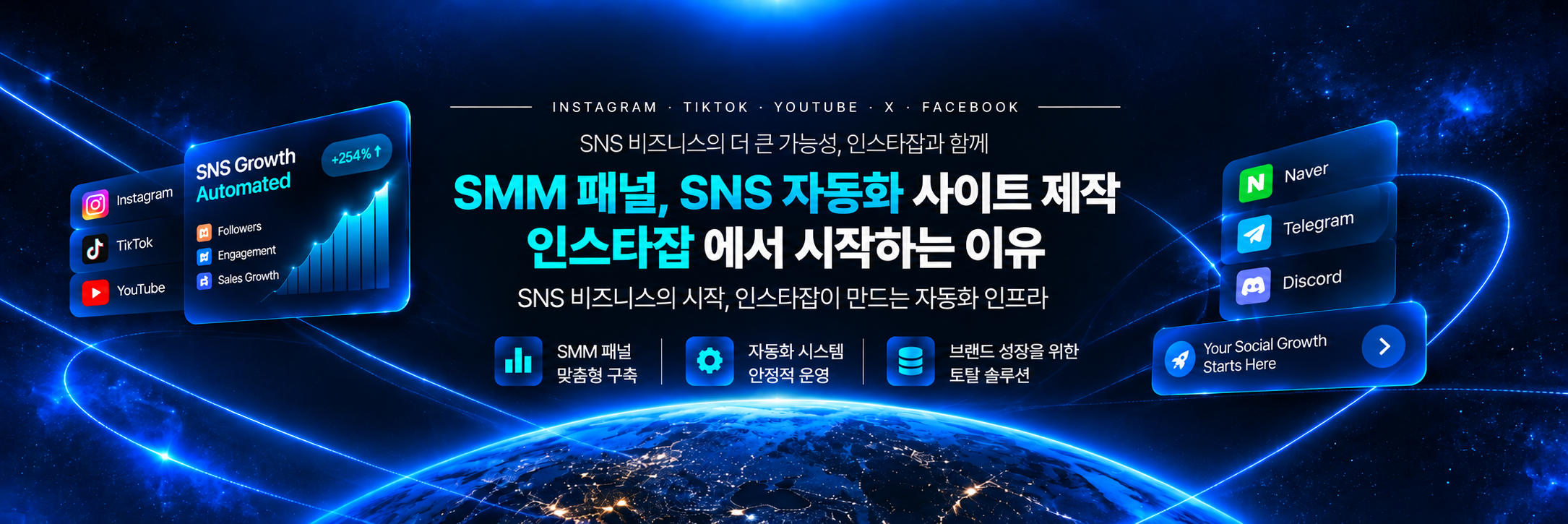SNS 자동화 사이트 제작 인스타잡에서 서비스를 시작합니다